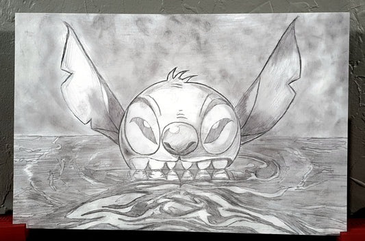 Lilo and Stitch B&W Sketch 11x17 Print